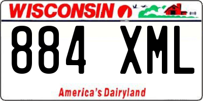 WI license plate 884XML