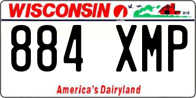 WI license plate 884XMP