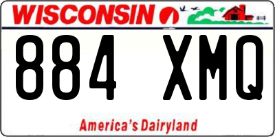 WI license plate 884XMQ