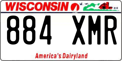 WI license plate 884XMR