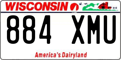 WI license plate 884XMU