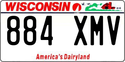 WI license plate 884XMV