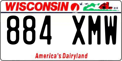 WI license plate 884XMW