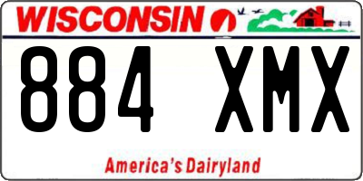 WI license plate 884XMX
