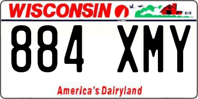 WI license plate 884XMY