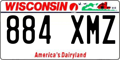 WI license plate 884XMZ
