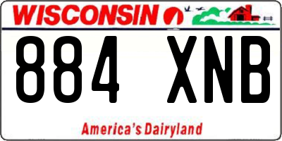 WI license plate 884XNB