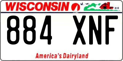 WI license plate 884XNF