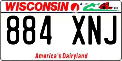 WI license plate 884XNJ
