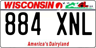 WI license plate 884XNL