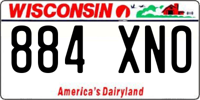 WI license plate 884XNO
