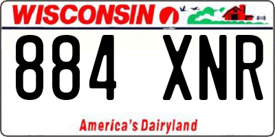 WI license plate 884XNR