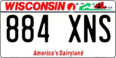 WI license plate 884XNS