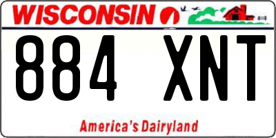 WI license plate 884XNT