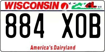 WI license plate 884XOB