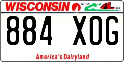 WI license plate 884XOG