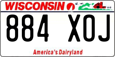 WI license plate 884XOJ