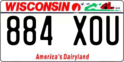 WI license plate 884XOU