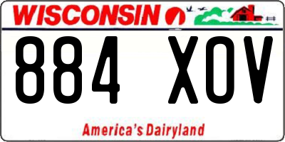 WI license plate 884XOV