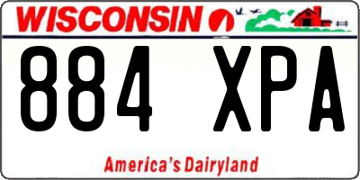 WI license plate 884XPA