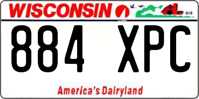 WI license plate 884XPC