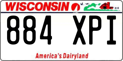 WI license plate 884XPI