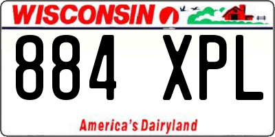 WI license plate 884XPL