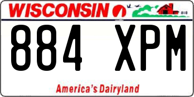 WI license plate 884XPM
