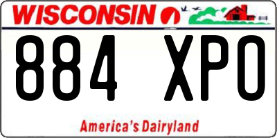 WI license plate 884XPO
