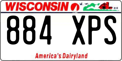 WI license plate 884XPS