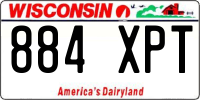 WI license plate 884XPT