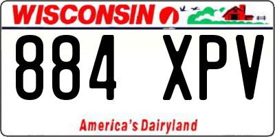 WI license plate 884XPV
