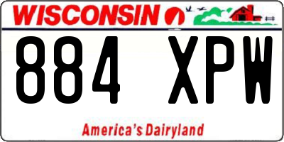 WI license plate 884XPW