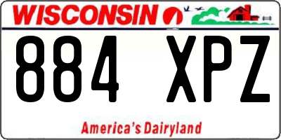 WI license plate 884XPZ
