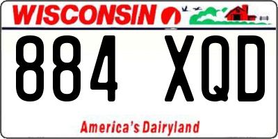WI license plate 884XQD