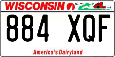 WI license plate 884XQF