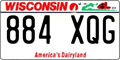 WI license plate 884XQG