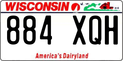 WI license plate 884XQH
