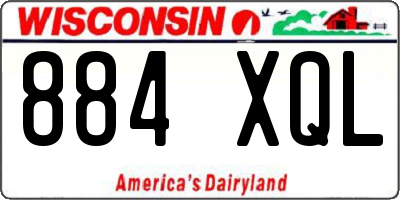 WI license plate 884XQL