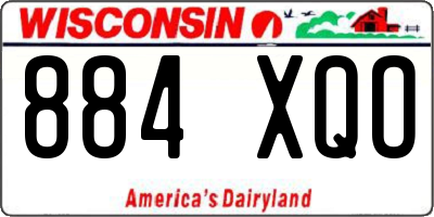 WI license plate 884XQO