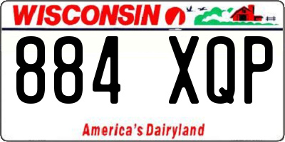 WI license plate 884XQP