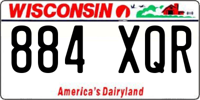 WI license plate 884XQR