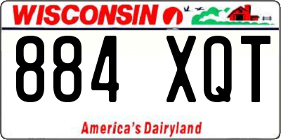 WI license plate 884XQT