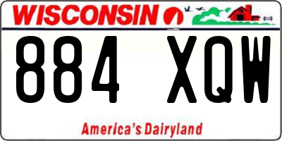 WI license plate 884XQW