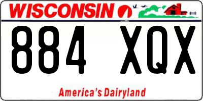 WI license plate 884XQX