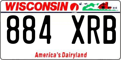 WI license plate 884XRB