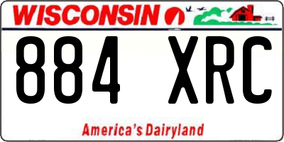 WI license plate 884XRC