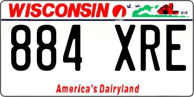 WI license plate 884XRE