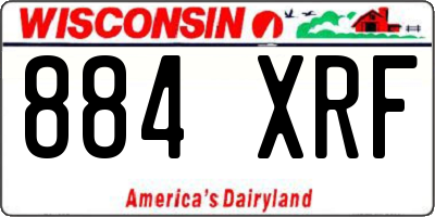 WI license plate 884XRF