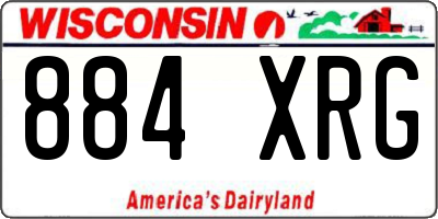 WI license plate 884XRG